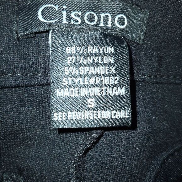 CISONO BLACK JEGGINGS FAUX SUADE SZ.S NWT - Picture 7 of 9